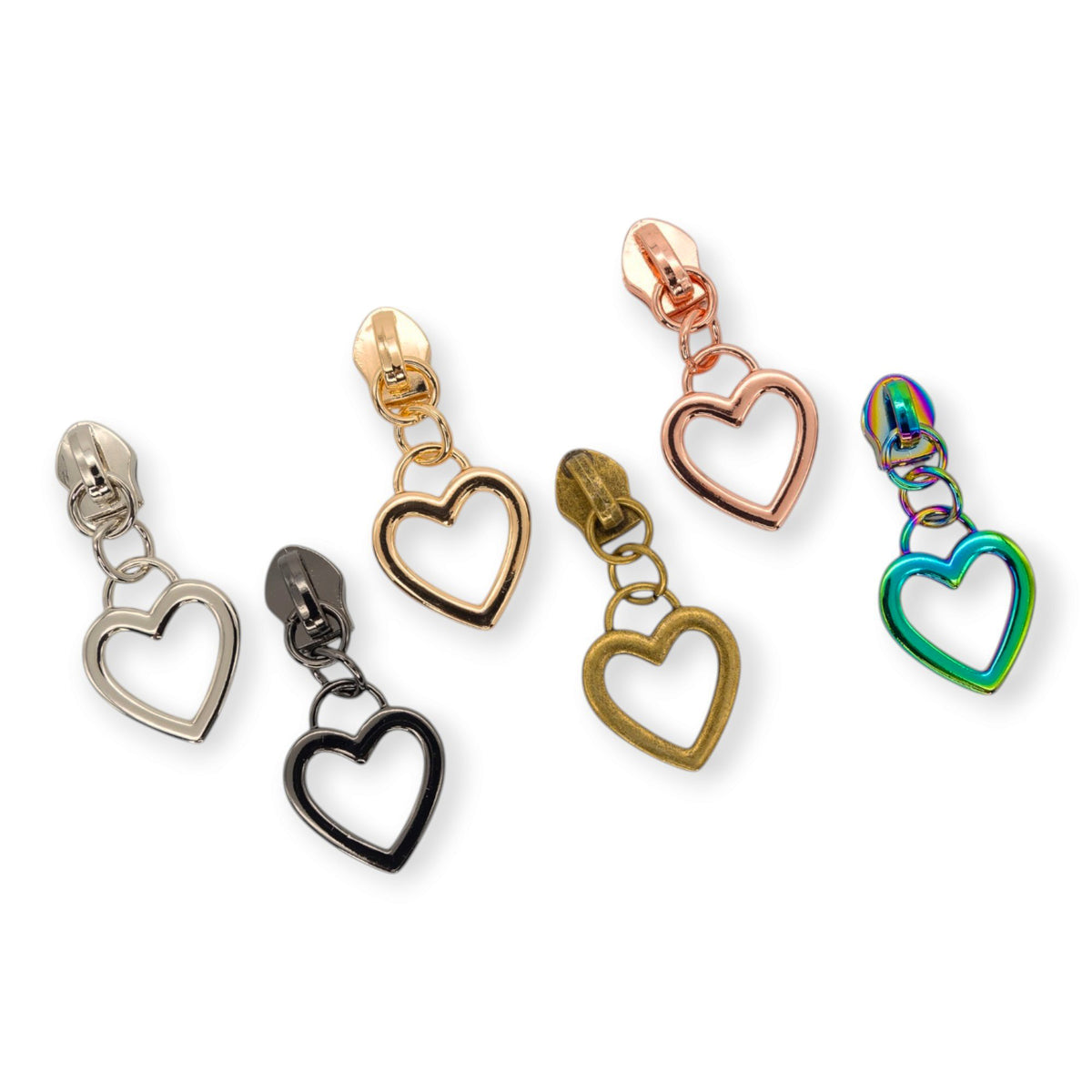 5 Zipper Pulls - Heart - Set of 4 – Sew Yours
