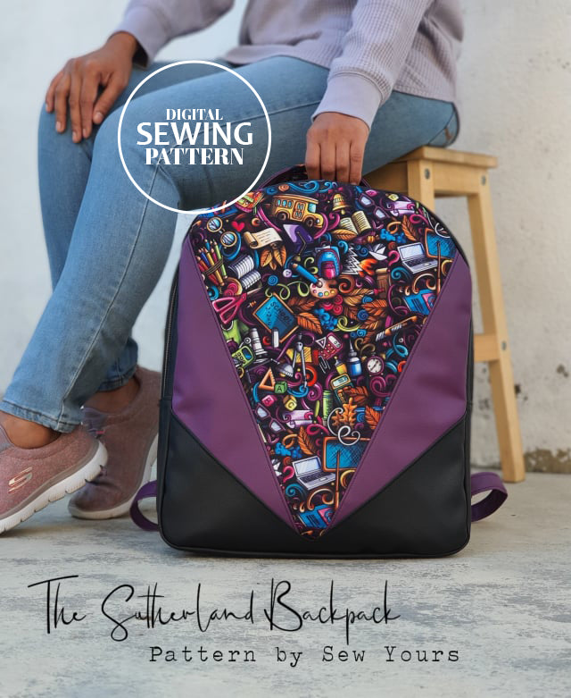 adult laptop backpack sewing pattern Sewing Pattern with video