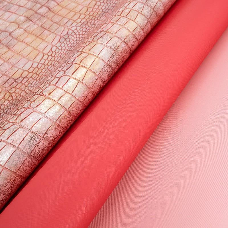 Sunset LumiCroc™ Bundle – Salmon Coral | Bag Making Fabric Bundle