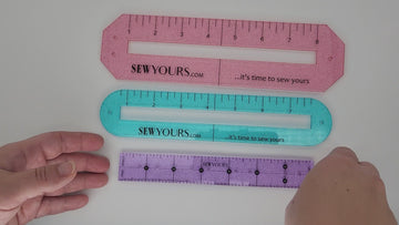 Set of 3 Glitter Zipper Pal Pocket Pal and Rivet Pal by Sew Yours Acrylic Ruler Template