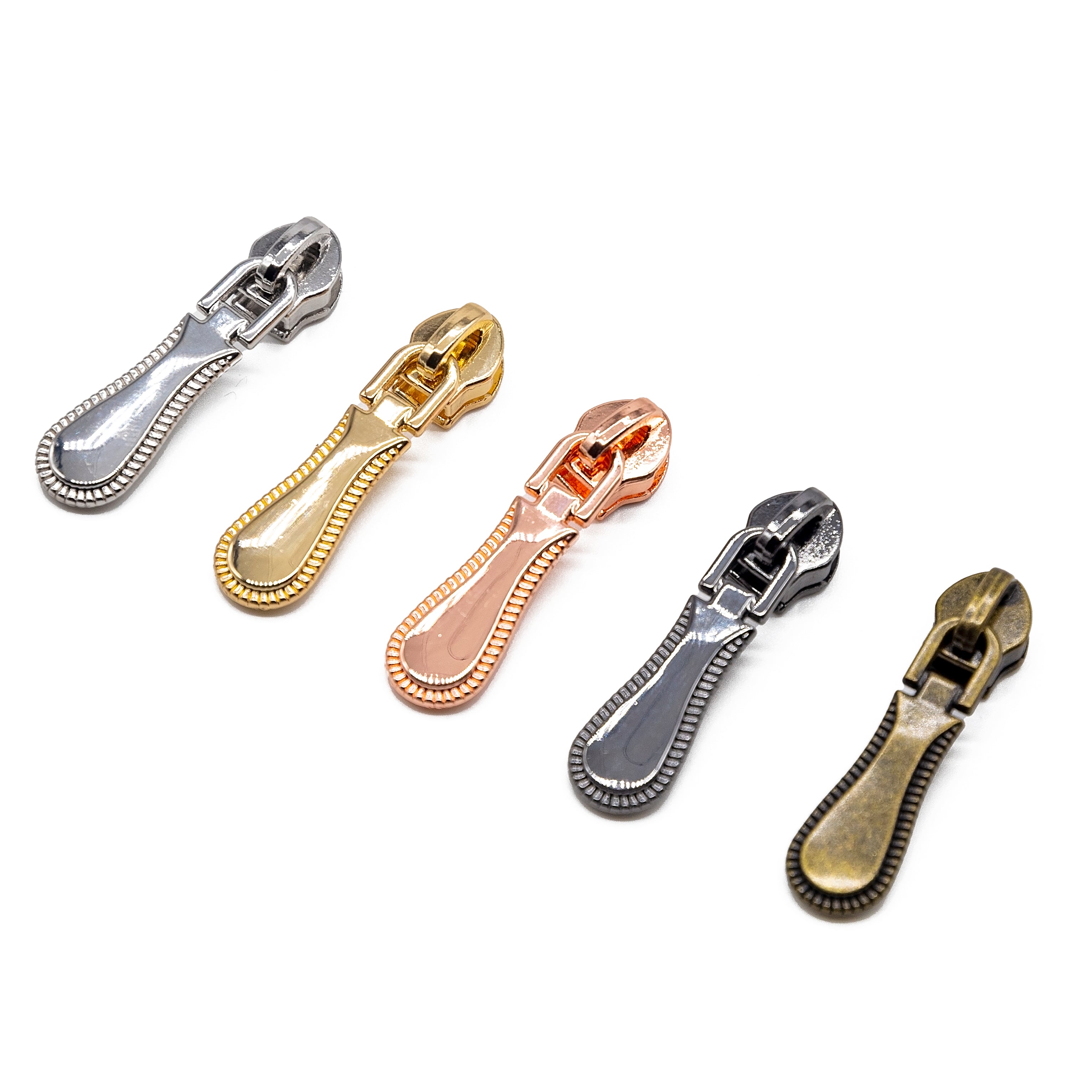5 Zipper Pulls - Crown - Bag Hardware Set of 4 – Sew Yours